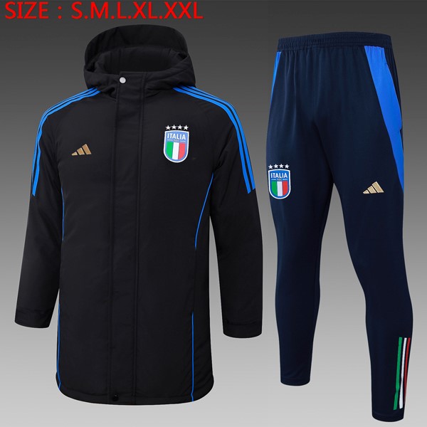 Abrigo Italia Conjunto Completo 2024/25 Negro